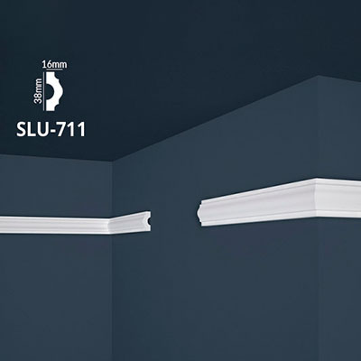 Unutrašnje dekorativne stiropor lajsne SLU-711 3,8cm x 1,6cm x 2m