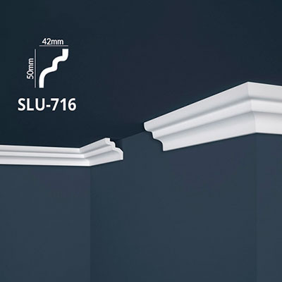 Unutrašnje dekorativne stiropor lajsne SLU-716 4,2cm x 5cm x 2m