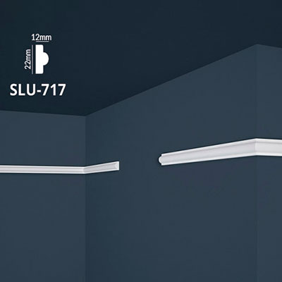 Unutrašnje dekorativne stiropor lajsne SLU-717 2,2cm x 1,2cm x 2m